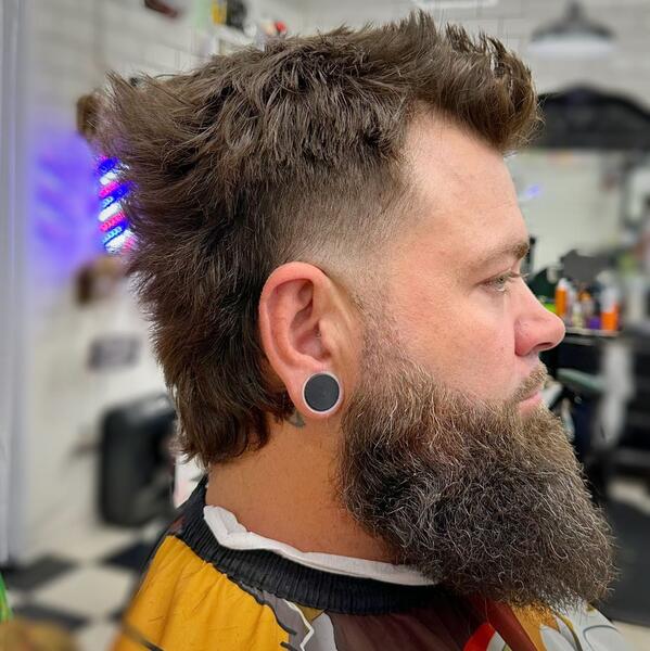 Platinum textured mullet