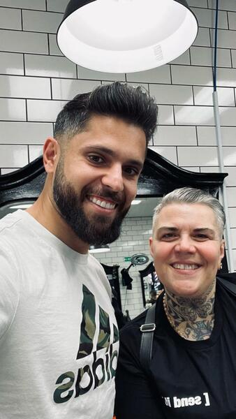 Low taper fade with textured top