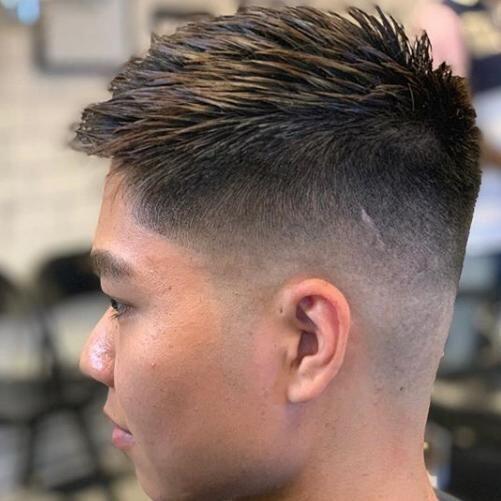 Spiky skin fade