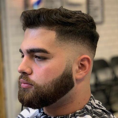 Textured quiff with beard trim
